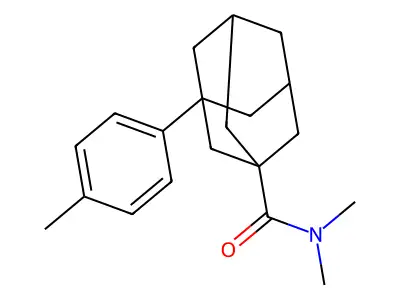 N,N-dimethyl-3-(4-methylphenyl)adamantane-1-carboxamide structure