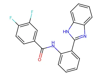 N-[2-(1H-benzimidazol-2-yl)phenyl]-3,4-difluorobenzamide structure