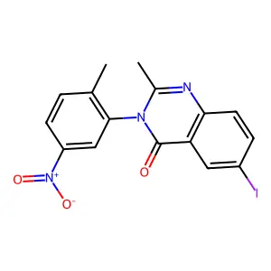 6-Iodo-2-methyl-3-(2-methyl-5-nitrophenyl)quinazolin-4-one structure