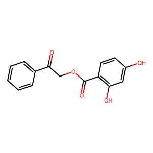 2-Oxo-2-phenylethyl 2,4-dihydroxybenzoate structure