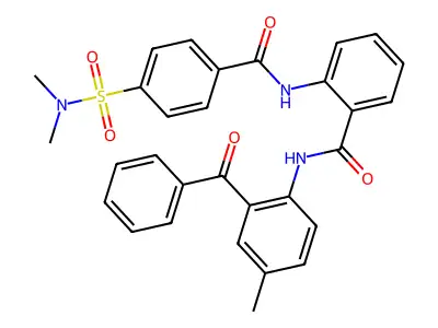N-(2-benzoyl-4-methylphenyl)-2-(4-(N,N-dimethylsulfamoyl)benzamido)benzamide structure