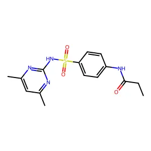 N-{4-[(4,6-dimethylpyrimidin-2-yl)sulfamoyl]phenyl}propanamide structure