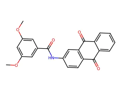 N-(9,10-dioxo-9,10-dihydroanthracen-2-yl)-3,5-dimethoxybenzamide structure