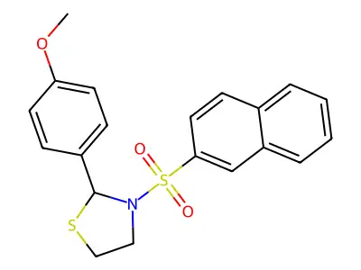 2-(4-Methoxyphenyl)-3-(naphthalen-2-ylsulfonyl)thiazolidine structure