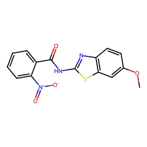N-(6-methoxy-1,3-benzothiazol-2-yl)-2-nitrobenzamide structure