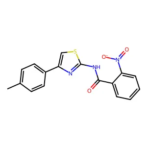 N-[4-(4-Methylphenyl)-1,3-thiazol-2-yl]-2-nitrobenzamide structure