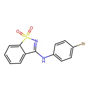 N-(4-bromophenyl)-1,1-dioxo-1,2-benzothiazol-3-amine structure
