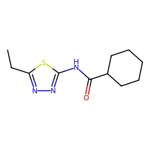 N-(5-ethyl-1,3,4-thiadiazol-2-yl)cyclohexanecarboxamide structure