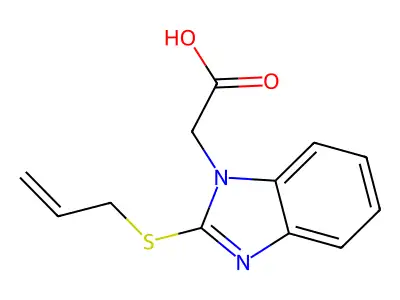 (2-Allylsulfanyl-benzoimidazol-1-yl)-acetic acid structure
