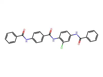 4-benzamido-N-(4-benzamido-2-chlorophenyl)benzamide structure