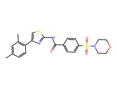 N-(4-(2,4-dimethylphenyl)thiazol-2-yl)-4-(morpholinosulfonyl)benzamide structure
