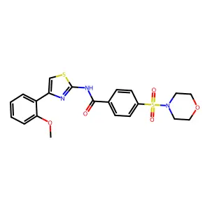 N-[4-(2-methoxyphenyl)-1,3-thiazol-2-yl]-4-(morpholine-4-sulfonyl)benzamide structure