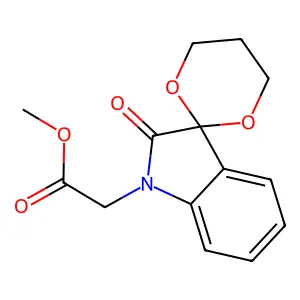 Methyl 2-(2'-oxospiro[1,3-dioxane-2,3'-indole]-1'-yl)acetate structure