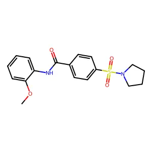 N-(2-methoxyphenyl)-4-(pyrrolidin-1-ylsulfonyl)benzamide structure