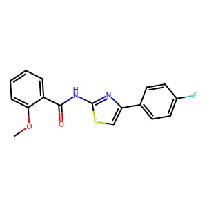 N-[4-(4-fluorophenyl)-1,3-thiazol-2-yl]-2-methoxybenzamide structure