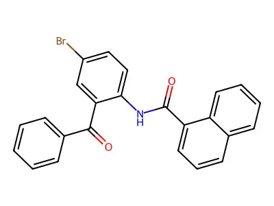 N-(2-benzoyl-4-bromophenyl)naphthalene-1-carboxamide structure