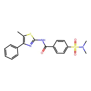 4-(dimethylsulfamoyl)-N-(5-methyl-4-phenyl-1,3-thiazol-2-yl)benzamide structure