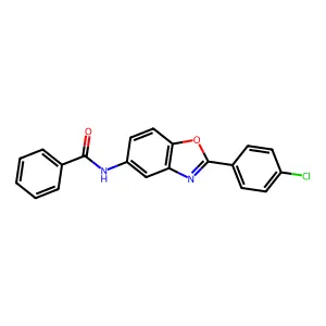 N-[2-(4-chlorophenyl)-1,3-benzoxazol-5-yl]benzamide structure