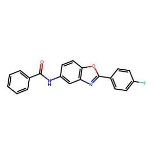 N-[2-(4-fluorophenyl)-1,3-benzoxazol-5-yl]benzamide structure