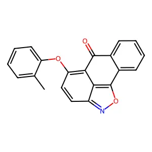 5-(o-tolyloxy)-6H-anthra[1,9-cd]isoxazol-6-one structure