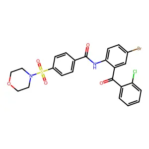 N-(4-bromo-2-(2-chlorobenzoyl)phenyl)-4-(morpholinosulfonyl)benzamide structure