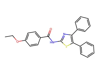N-(4,5-diphenyl-1,3-thiazol-2-yl)-4-ethoxybenzamide structure