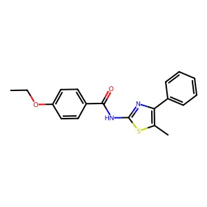 4-ethoxy-N-(5-methyl-4-phenyl-1,3-thiazol-2-yl)benzamide structure