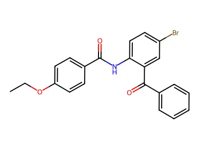N-(2-benzoyl-4-bromophenyl)-4-ethoxybenzamide structure