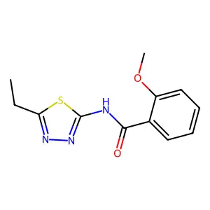 N-(5-ethyl-1,3,4-thiadiazol-2-yl)-2-methoxybenzamide structure
