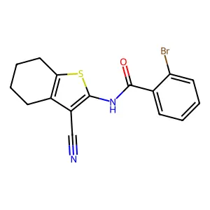 2-bromo-N-(3-cyano-4,5,6,7-tetrahydro-1-benzothiophen-2-yl)benzamide structure