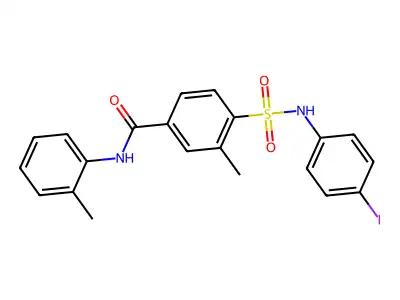 4-[(4-iodophenyl)sulfamoyl]-3-methyl-N-(2-methylphenyl)benzamide structure