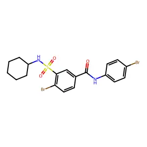 4-Bromo-n-(4-bromophenyl)-3-[(cyclohexylamino)sulfonyl]benzamide structure
