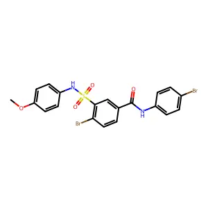 4-bromo-N-(4-bromophenyl)-3-[(4-methoxyphenyl)sulfamoyl]benzamide structure
