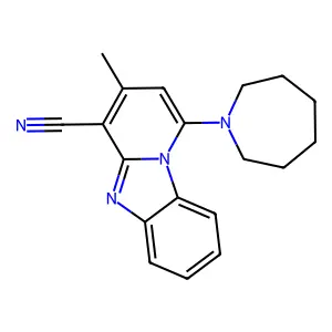1-(Azepan-1-yl)-3-methylpyrido[1,2-a]benzimidazole-4-carbonitrile structure