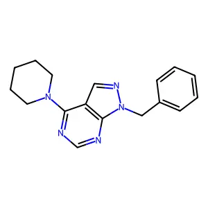 1-Benzyl-4-piperidin-1-ylpyrazolo[3,4-d]pyrimidine structure