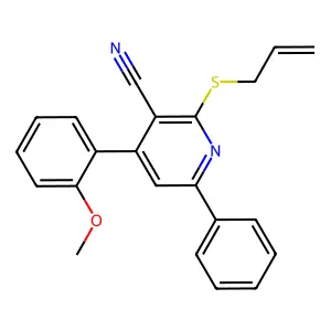 4-(2-Methoxyphenyl)-6-phenyl-2-prop-2-enylsulfanylpyridine-3-carbonitrile structure