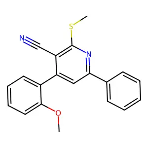 4-(2-Methoxyphenyl)-2-methylsulfanyl-6-phenylpyridine-3-carbonitrile structure