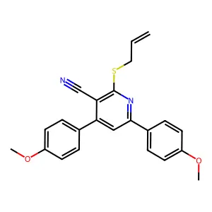 4,6-Bis(4-methoxyphenyl)-2-prop-2-enylsulfanylpyridine-3-carbonitrile structure