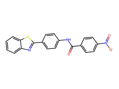 N-[4-(1,3-benzothiazol-2-yl)phenyl]-4-nitrobenzamide structure