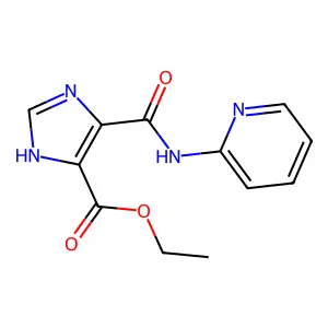 ethyl 4-(pyridin-2-ylcarbamoyl)-1H-imidazole-5-carboxylate structure