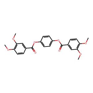4-[(3,4-Dimethoxybenzoyl)oxy]phenyl 3,4-dimethoxybenzoate structure
