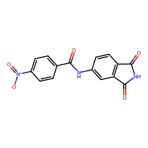 N-(1,3-二氧代异吲哚啉-5-基)-4-硝基苯甲酰胺 structure