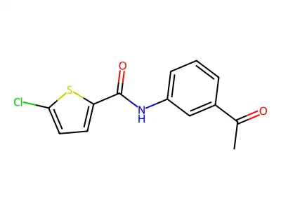 N-(3-acetylphenyl)-5-chlorothiophene-2-carboxamide structure