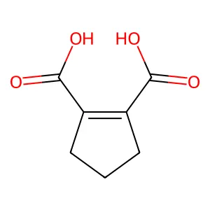 Cyclopent-1-ene-1,2-dicarboxylic acid structure