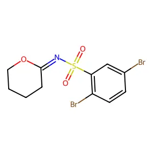 2,5-二溴-N-(氧杂环己-2-亚基)苯磺酰胺 structure