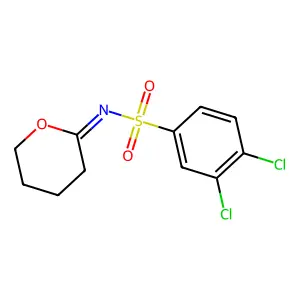 Benzenesulfonamide,3,4-dichloro-N-(tetrahydro-2H-pyran-2-ylidene)- structure