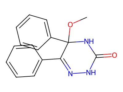 4,5-Dihydro-5-methoxy-5,6-diphenyl-1,2,4-triazin-3(2H)-one structure