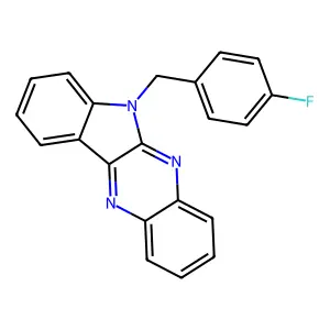 6-(4-fluorobenzyl)-6H-indolo[2,3-b]quinoxaline structure