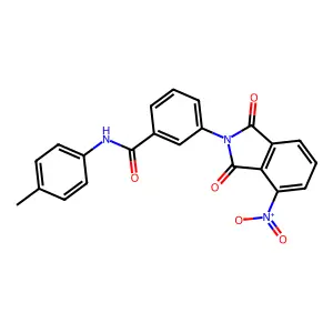 N-(4-methylphenyl)-3-(4-nitro-1,3-dioxoisoindol-2-yl)benzamide structure