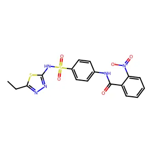 N-{4-[(5-ethyl-1,3,4-thiadiazol-2-yl)sulfamoyl]phenyl}-2-nitrobenzamide structure